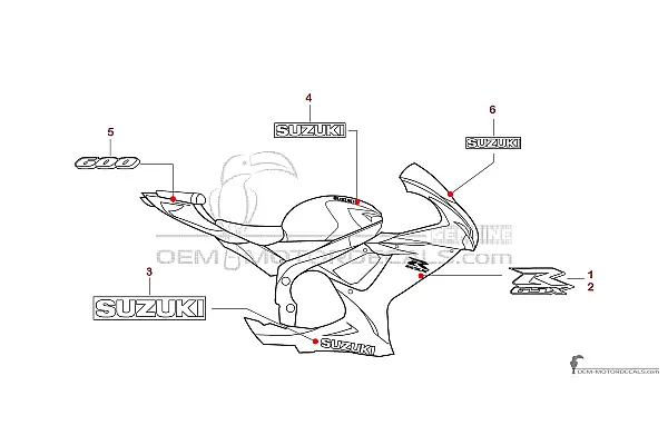 Suzuki GSXR600 2021 - Zwart