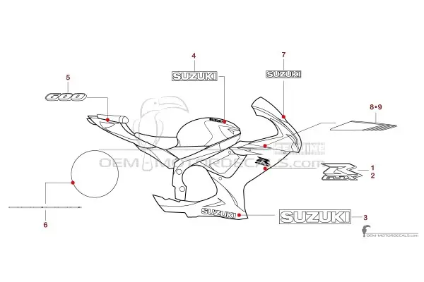 Suzuki GSXR600 2021 - Blanco