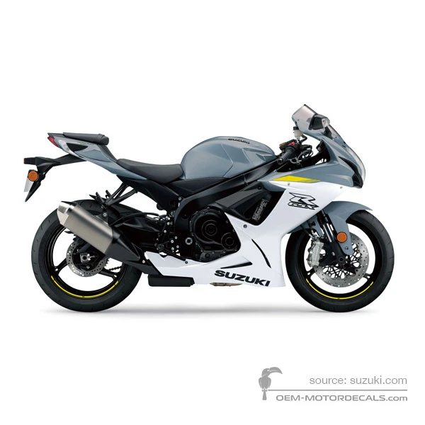 Adesivi per Suzuki GSXR600 2022 - Grigio • Suzuki Adesivi OEM