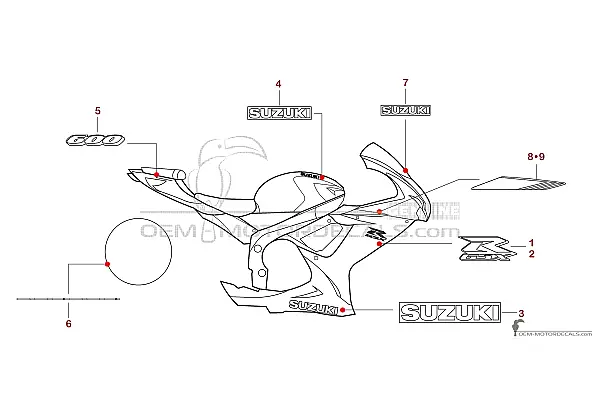 Suzuki GSXR600 2022 - Gris