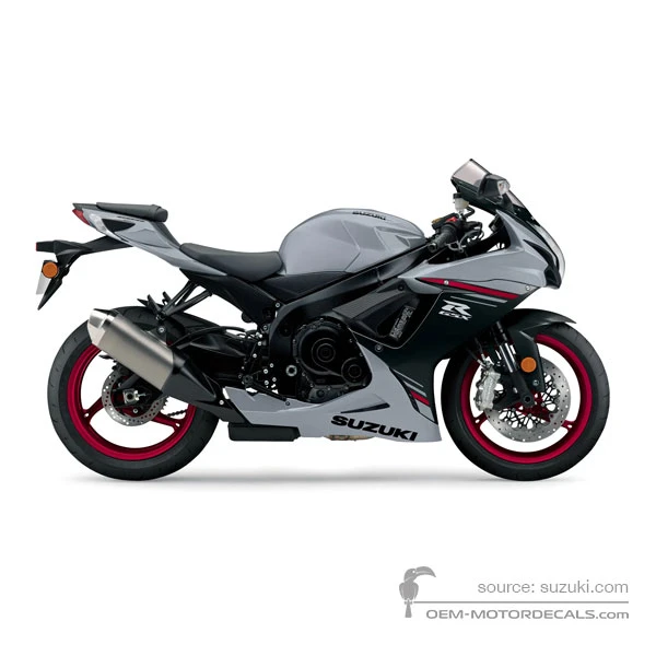 Decals for Suzuki GSXR600 2023 - Gray • Suzuki OEM Decals