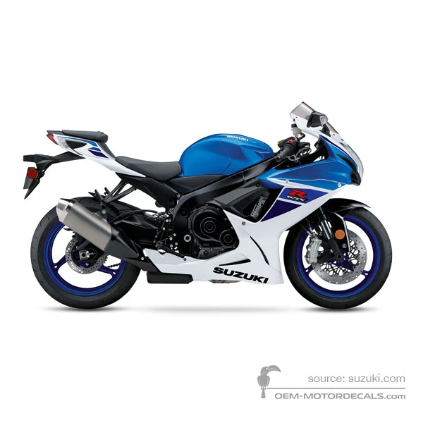 Adesivi per Suzuki GSXR600 2024 - Blu • Suzuki Adesivi OEM