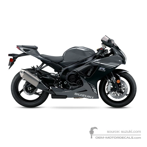 Stickers voor Suzuki GSXR600 2025 - Grijs • Suzuki OEM Stickers