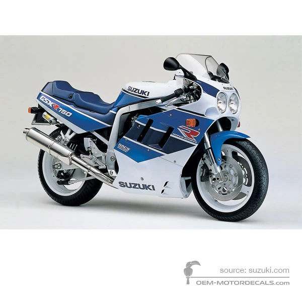 Aufkleber für Suzuki GSXR750 1990 - Blau Weiss • Suzuki OEM-Aufkleber