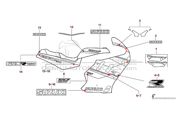 Suzuki GSXR750 1990 - Zwart