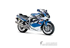Autocollants pour Suzuki GSXR750 1991 - Bleu Blanc • Suzuki Autocollants OEM