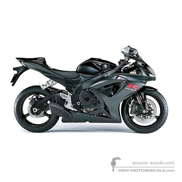 Adesivi per Suzuki GSXR750 2006 - Nero • Suzuki Adesivi OEM