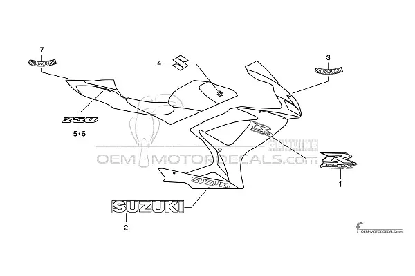 Suzuki GSXR750 2007 - Zwart