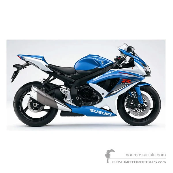 Pegatinas para Suzuki GSXR750 2009 - Azul • Suzuki Pegatinas OEM