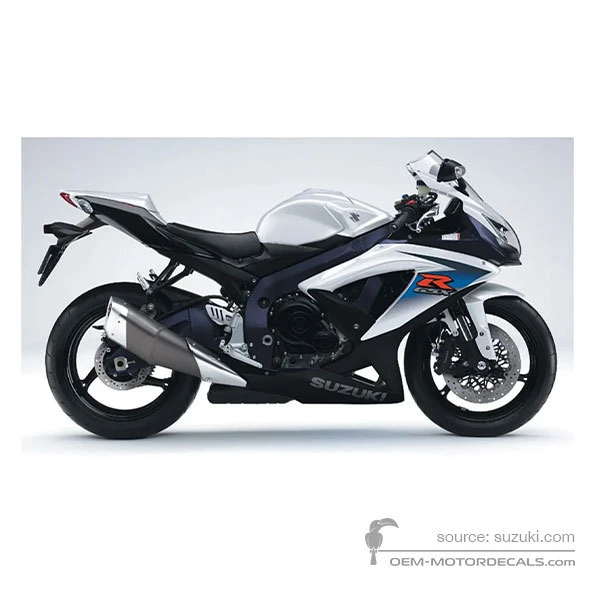 Decals for Suzuki GSXR750 2010 - White • Suzuki OEM Decals