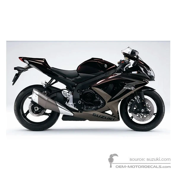 Decals for Suzuki GSXR750 2010 - Brown • Suzuki OEM Decals