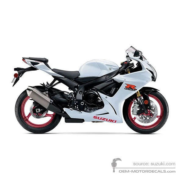 Decals for Suzuki GSXR750 2017 - White • Suzuki OEM Decals