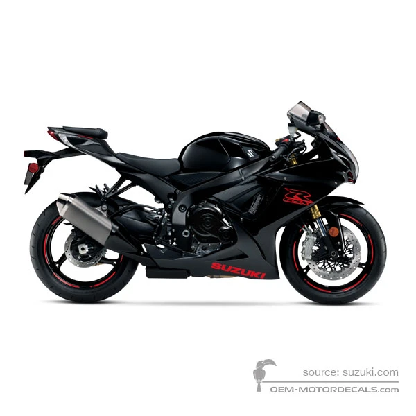 Stickers voor Suzuki GSXR750 2019 - Zwart • Suzuki OEM Stickers