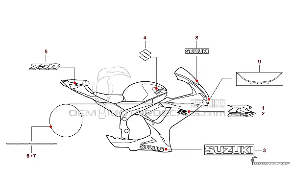 Suzuki GSXR750 2019 - Bianco