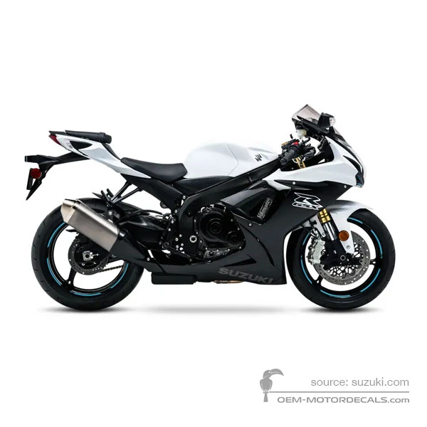 Adesivi per Suzuki GSXR750 2020 - Bianco • Suzuki Adesivi OEM