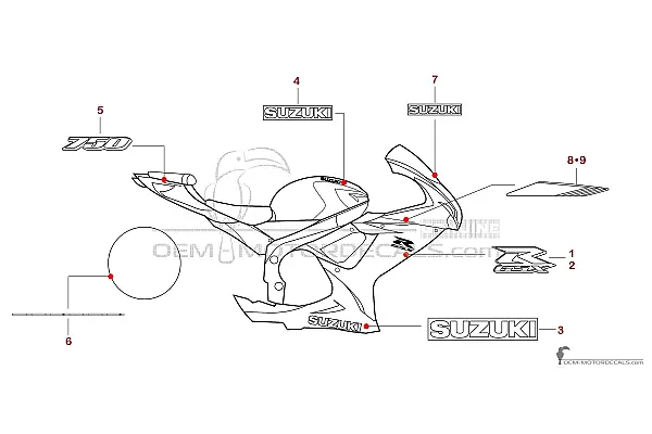 Suzuki GSXR750 2021 - Gray