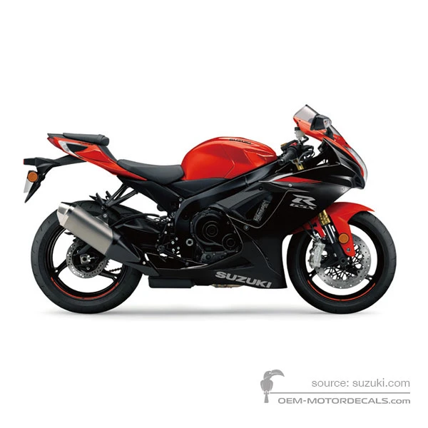 Stickers voor Suzuki GSXR750 2022 - Oranje • Suzuki OEM Stickers