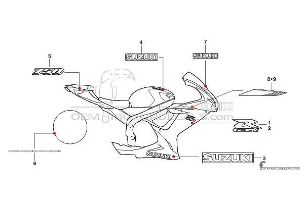 Suzuki GSXR750 2022 - Oranje