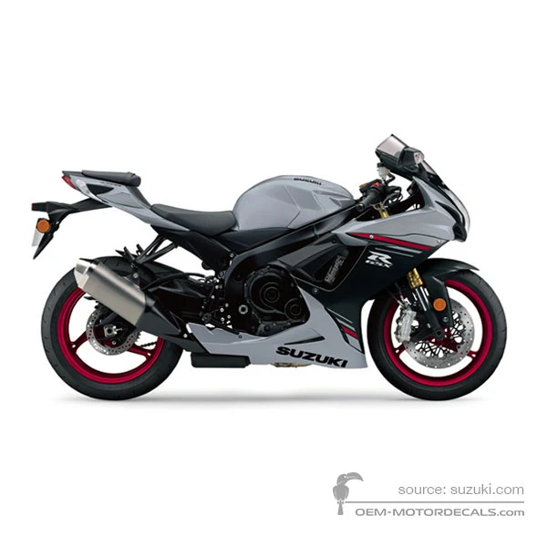 Stickers voor Suzuki GSXR750 2023 - Grijs • Suzuki OEM Stickers