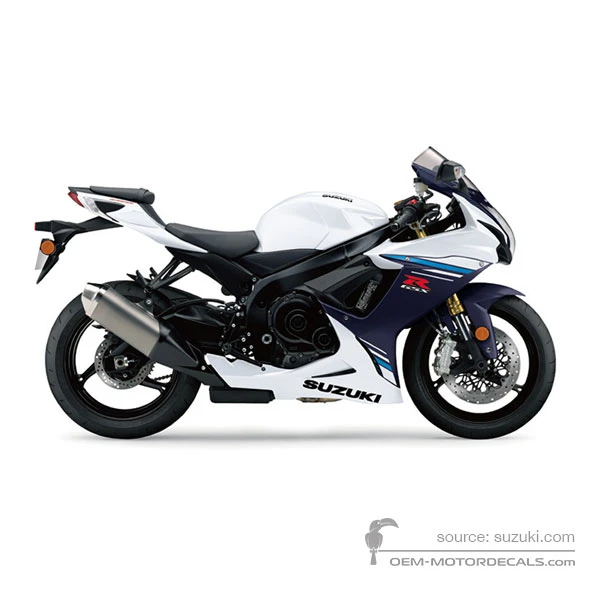 Stickers voor Suzuki GSXR750 2023 - Wit • Suzuki OEM Stickers