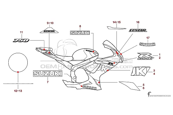 Suzuki GSXR750 2023 - Bleu