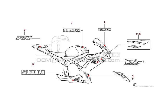 Suzuki GSXR750 2023 - Gris