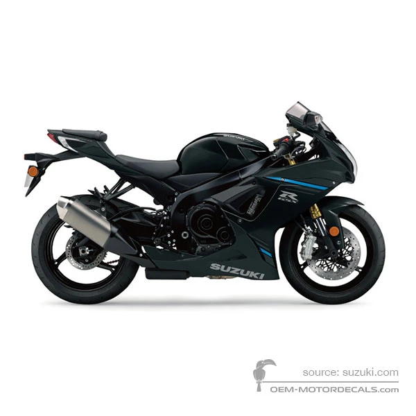 Aufkleber für Suzuki GSXR750 2024 - Schwarz • Suzuki OEM-Aufkleber