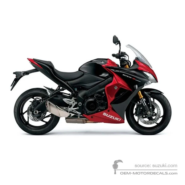 Stickers voor Suzuki GSXS1000F 2016 - Zwart Rood • Suzuki OEM Stickers