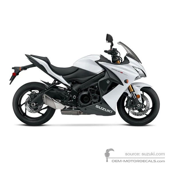 Autocollants pour Suzuki GSXS1000F 2018 - Blanc • Suzuki Autocollants OEM