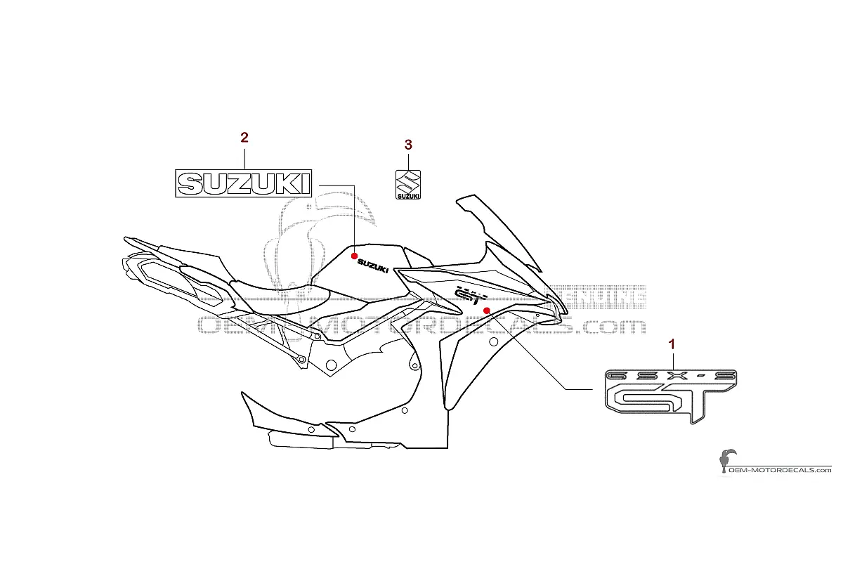 Pegatinas para Suzuki GSXS1000GT 2022 - Azul • Suzuki Pegatinas OEM