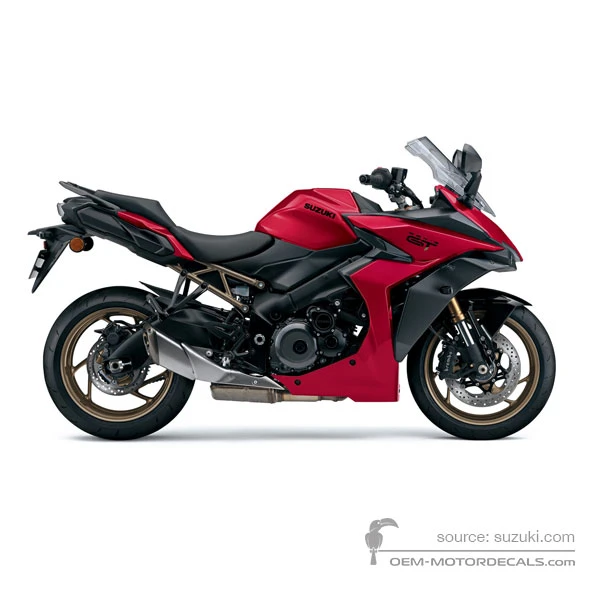 Stickers voor Suzuki GSXS1000GT 2025 - Rood • Suzuki OEM Stickers