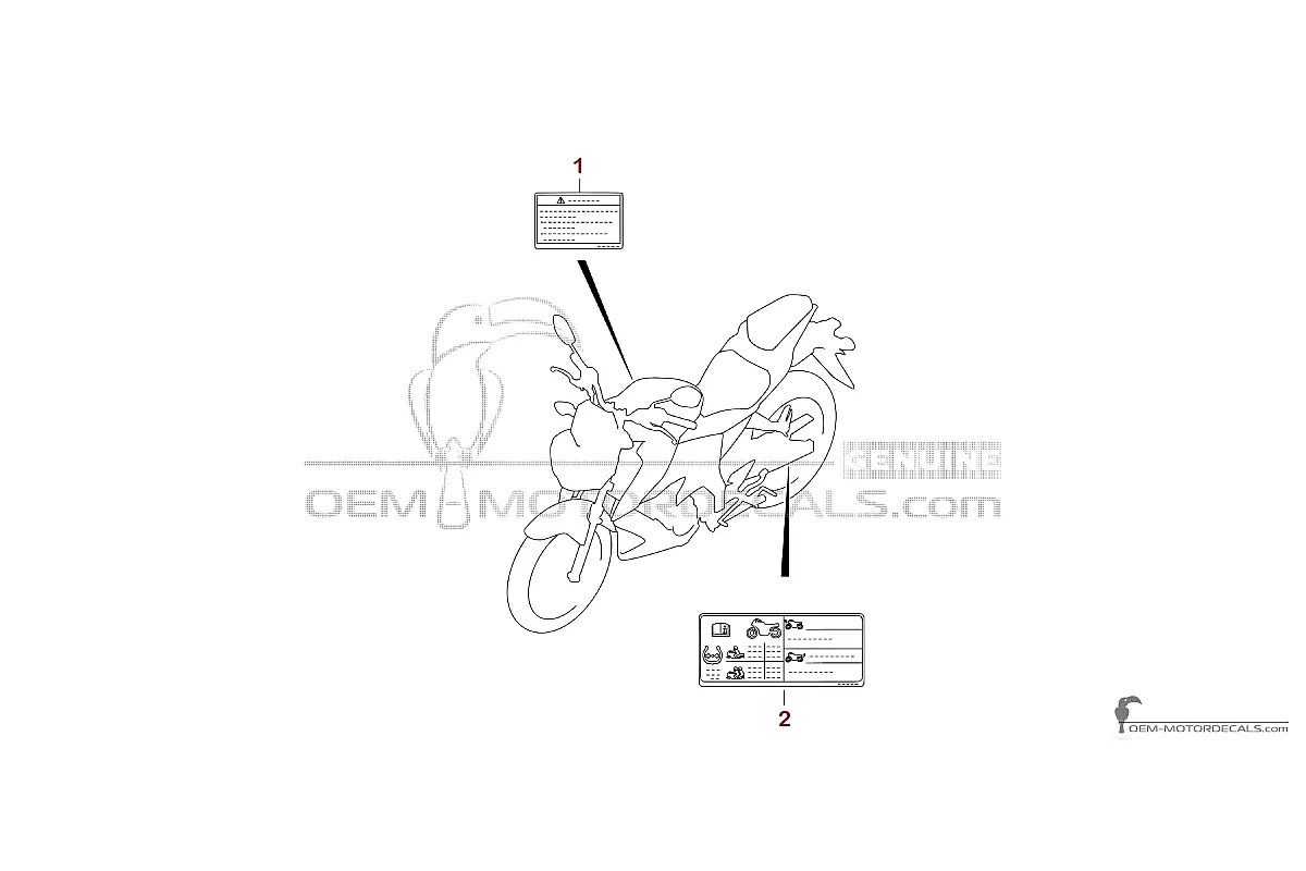 Pegatinas para Suzuki GSXS125 2018 - Etiquetas de precaución • Suzuki Pegatinas OEM