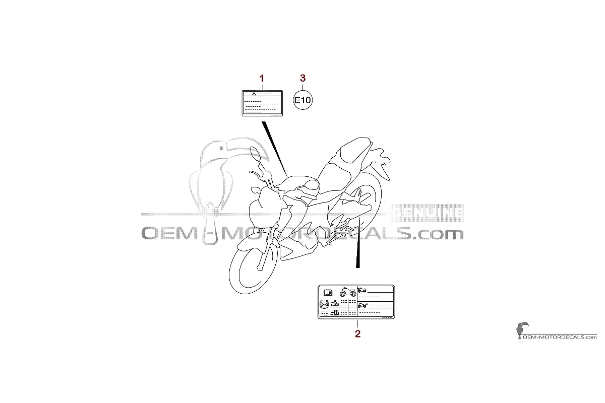 Stickers voor Suzuki GSXS125 2019 - Voorzichtigheid labels • Suzuki OEM Stickers
