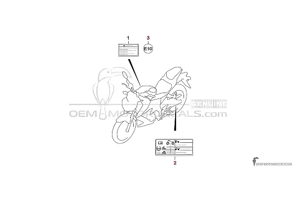 Suzuki GSXS125 2019 - Voorzichtigheid labels