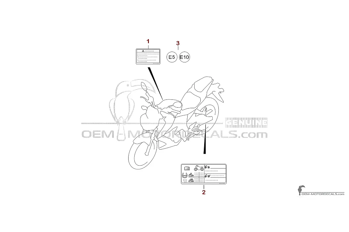 Decals for Suzuki GSXS125 2020 - Caution labels • Suzuki OEM Decals