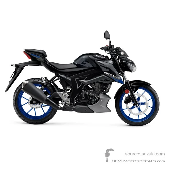 Pegatinas para Suzuki GSXS125 2023 - Negro • Suzuki Pegatinas OEM