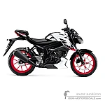 Suzuki GSXS125 2023 - Blanc