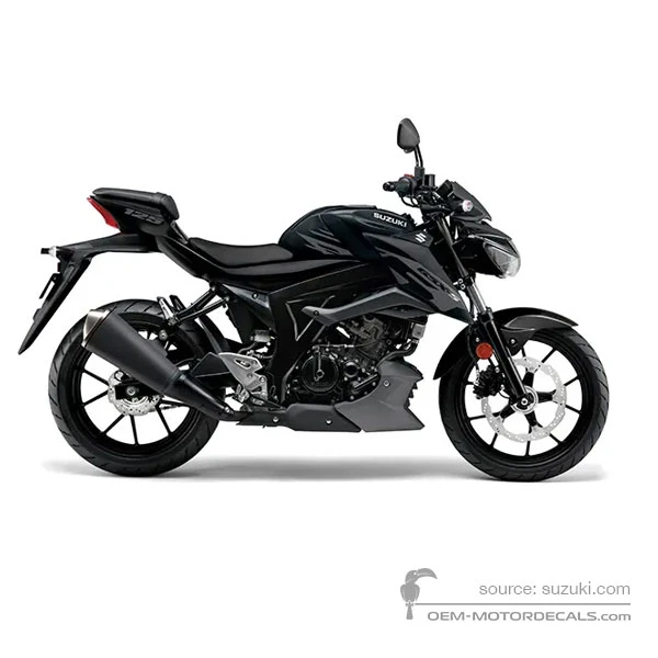 Naklejki do Suzuki GSXS125 2025 - Czarny • Suzuki Naklejki OEM