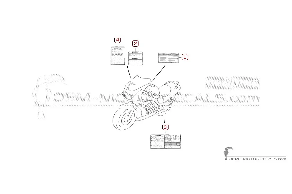 Stickers voor Waarschuwingslabels • Suzuki OEM Stickers