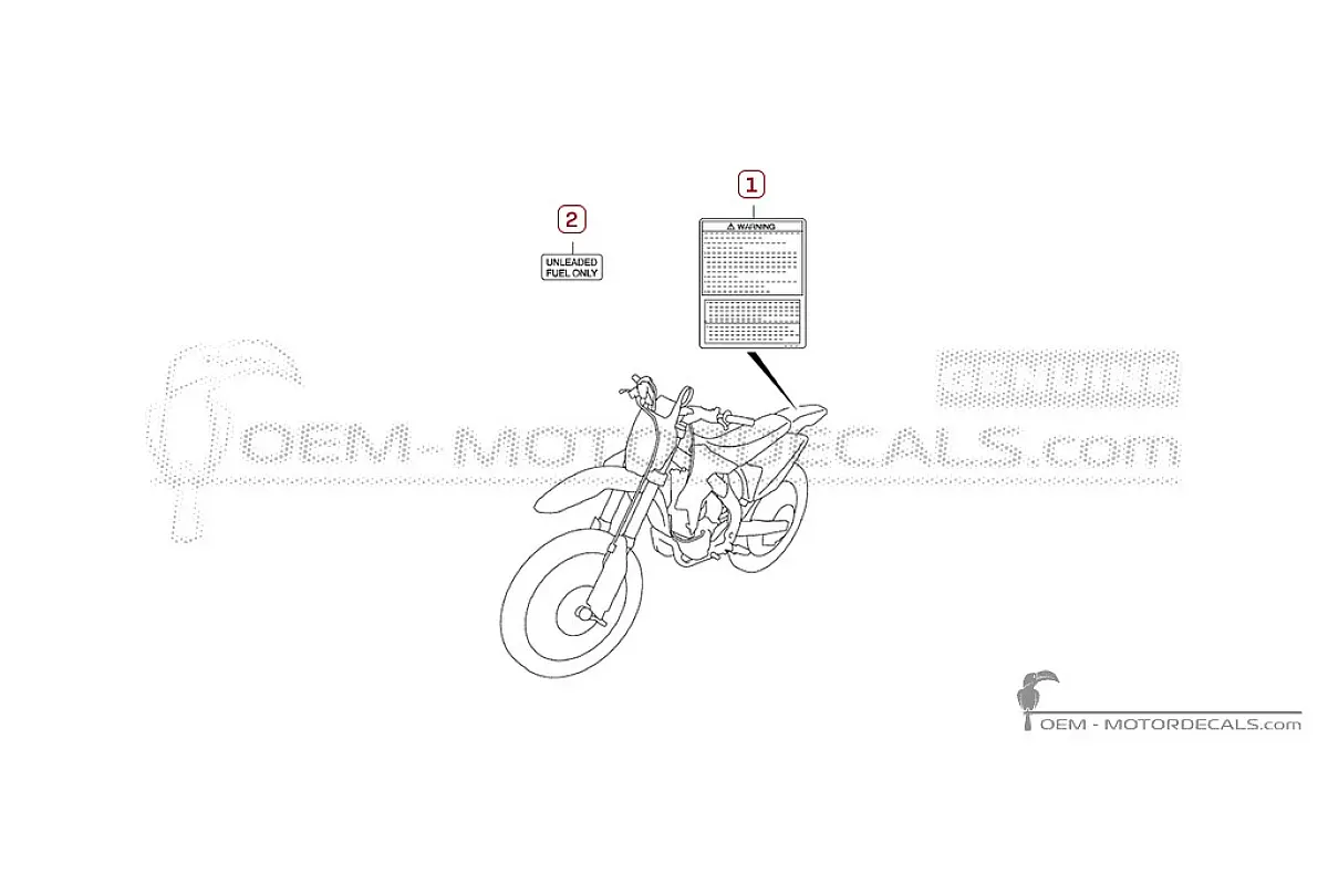 Adesivi per Etichette di avvertenza • Suzuki Adesivi OEM