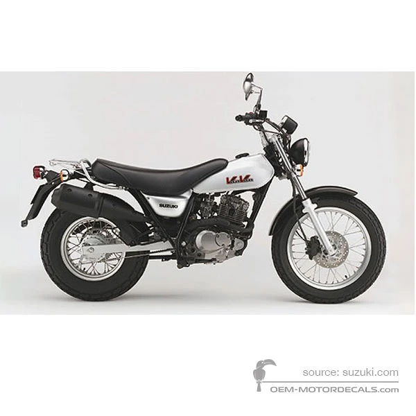 Naklejki do Suzuki RV125 VANVAN 2003 - Srebrny • Suzuki Naklejki OEM