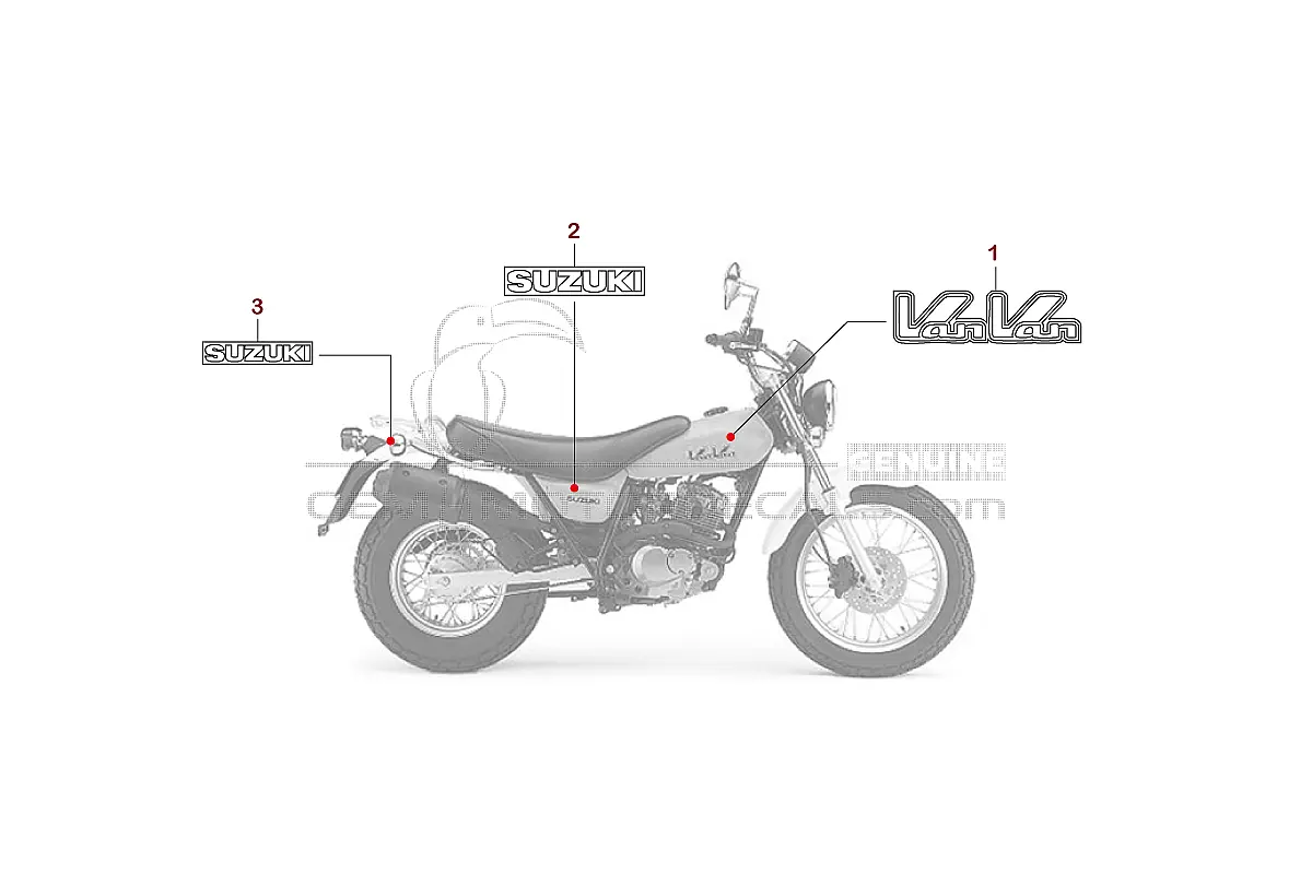 Naklejki do Suzuki RV125 VANVAN 2003 - Żółty • Suzuki Naklejki OEM