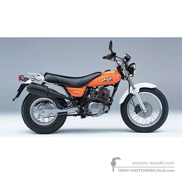 Decals for Suzuki RV125 VANVAN 2004 - Orange • Suzuki OEM Decals
