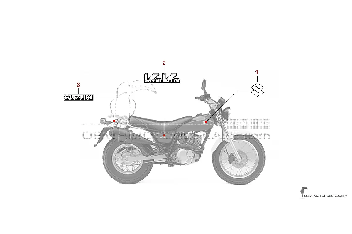 Adesivi per Suzuki RV125 VANVAN 2006 - Blu • Suzuki Adesivi OEM