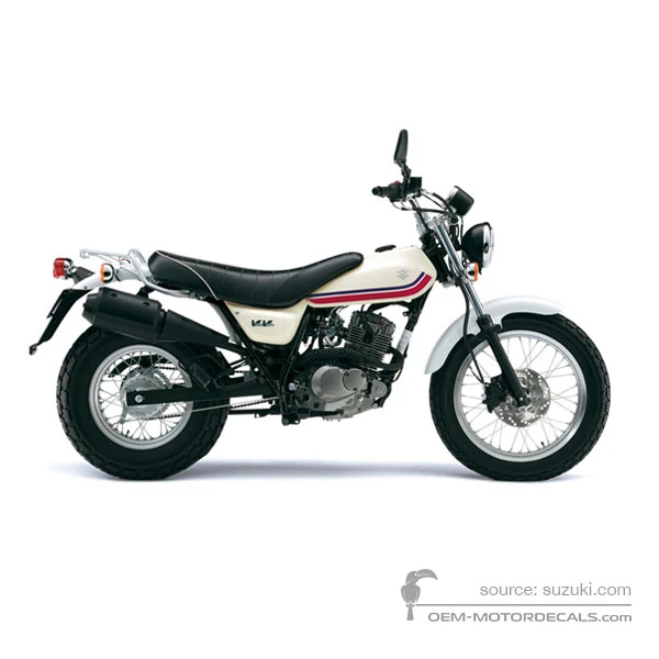 Stickers voor Suzuki RV125 VANVAN 2010 - Wit • Suzuki OEM Stickers