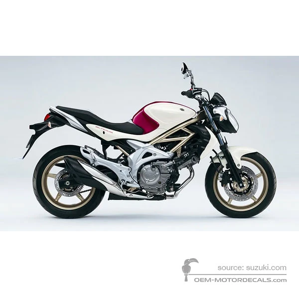 Stickers voor Suzuki SFV650 GLADIUS 2009 - Wit • Suzuki OEM Stickers