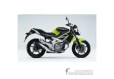 Stickers voor Suzuki SFV650 GLADIUS 2009 - Zwart Groen • Suzuki OEM Stickers