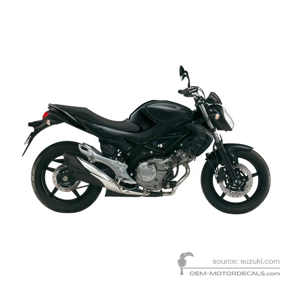 Naklejki do Suzuki SFV650 GLADIUS 2013 - Czarny • Suzuki Naklejki OEM
