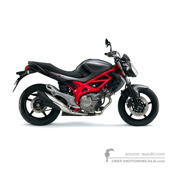 Stickers voor Suzuki SFV650 GLADIUS 2015 - Grijs • Suzuki OEM Stickers