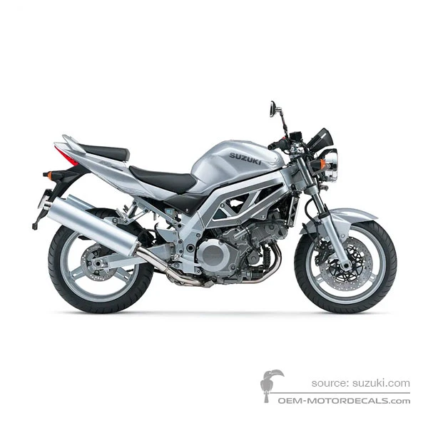 Naklejki do Suzuki SV1000 2003 - Srebrny • Suzuki Naklejki OEM